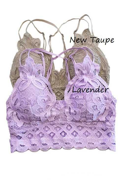 Plus Size Scalloped Lace Cami Bralette