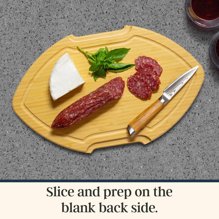 Flip, Serve &amp; Store™ Football Charcuterie Board with Lid