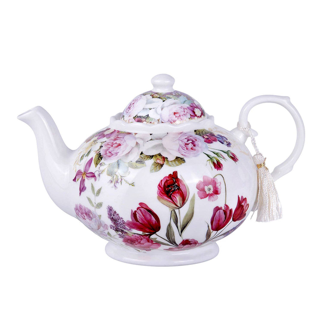 Tulips Porcelain Teapot in Gift Box