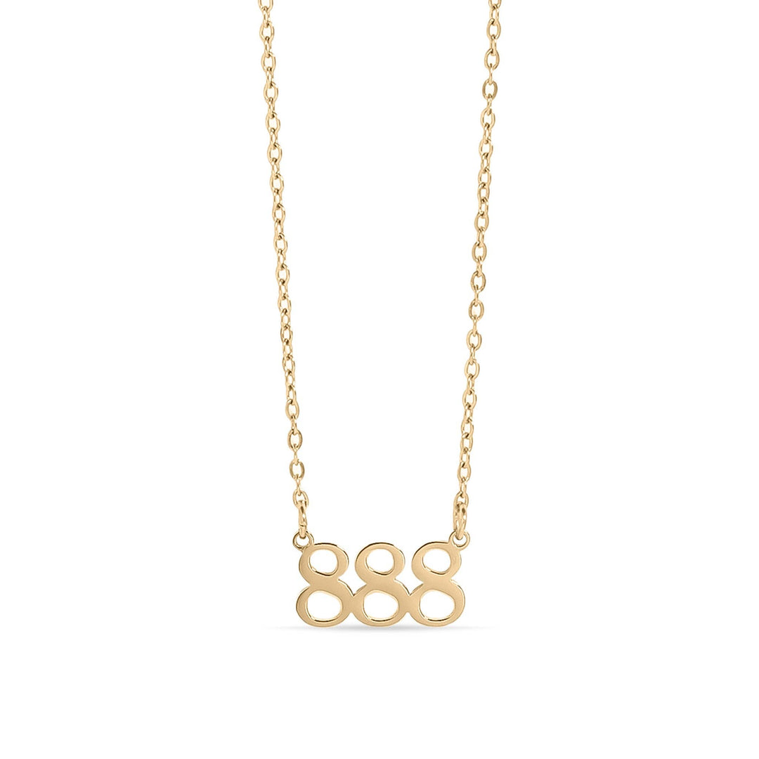 18K Gold PVD Stainless Steel Angel Number Necklace