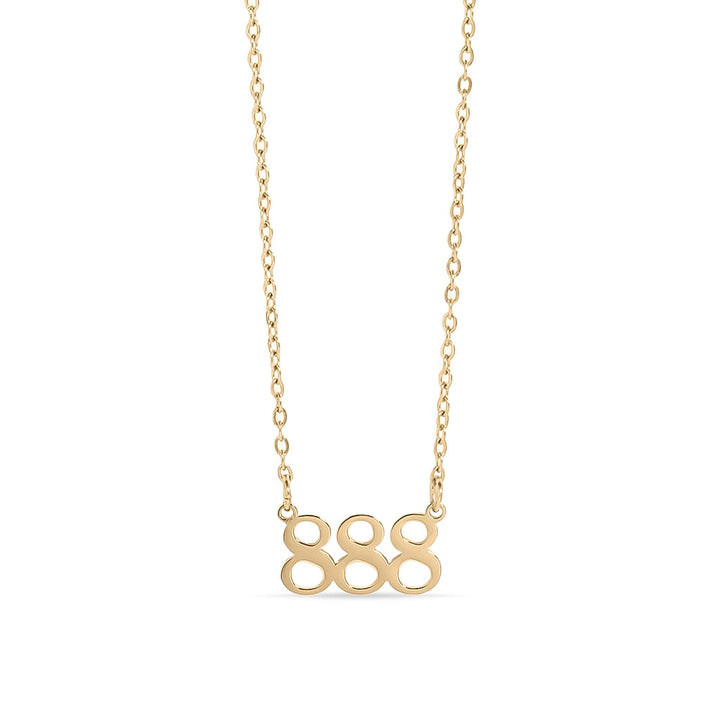 18K Gold PVD Stainless Steel Angel Number Necklace