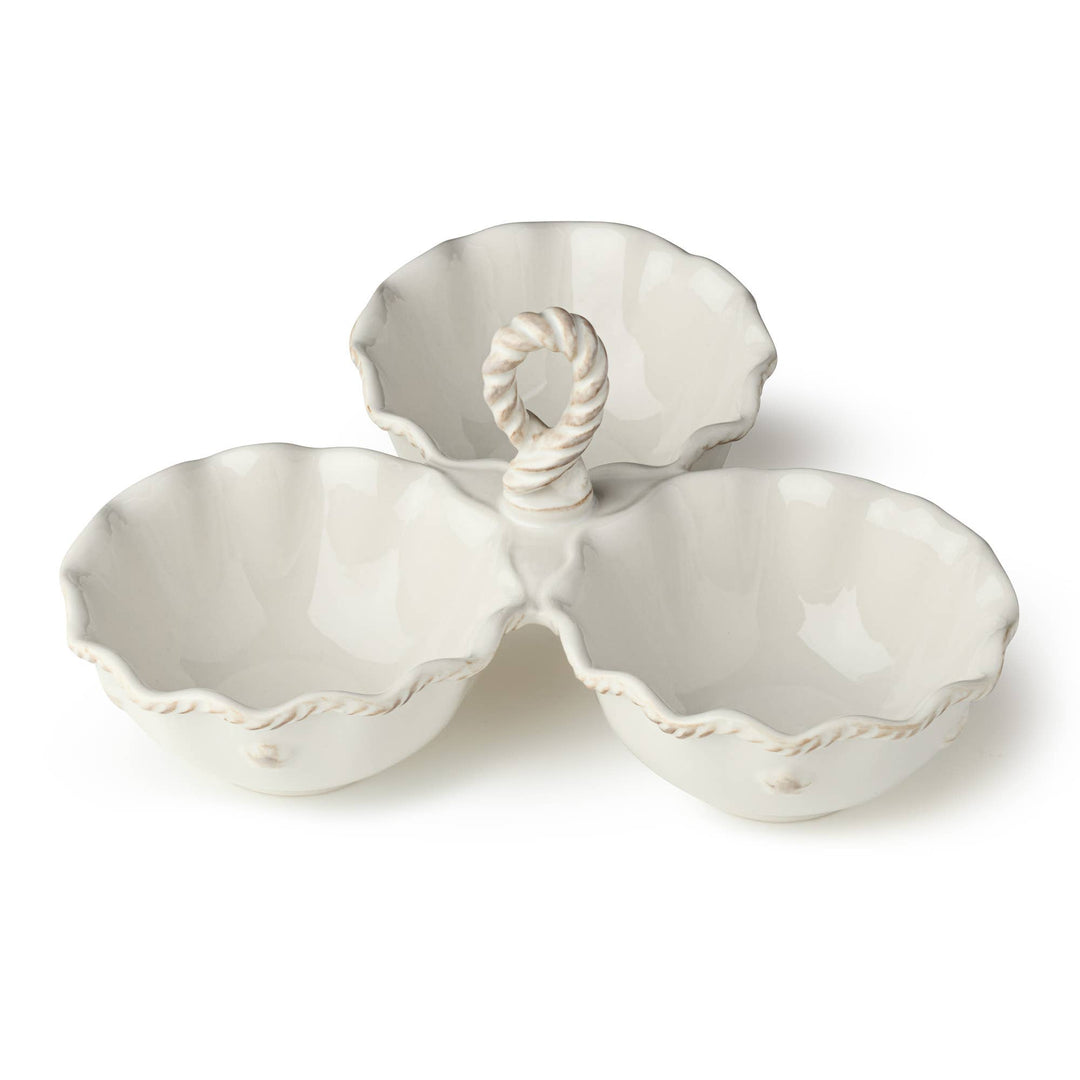 Heritage Condiment Server – 3-Section with Artisan Handle