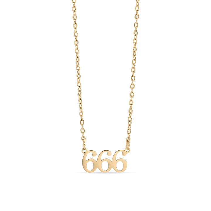 18K Gold PVD Stainless Steel Angel Number Necklace
