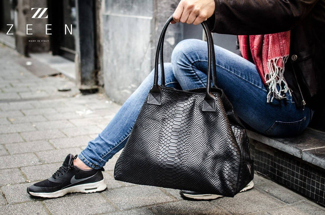 LOLA leather bag – Black – Made in Italy