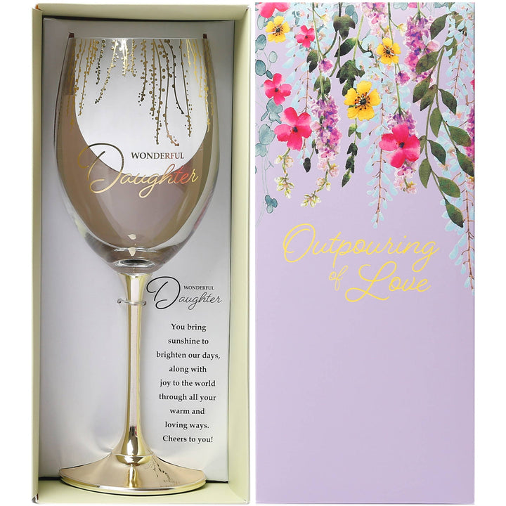 Daughter - Gift Boxed 19 oz Crystal Wine Glass