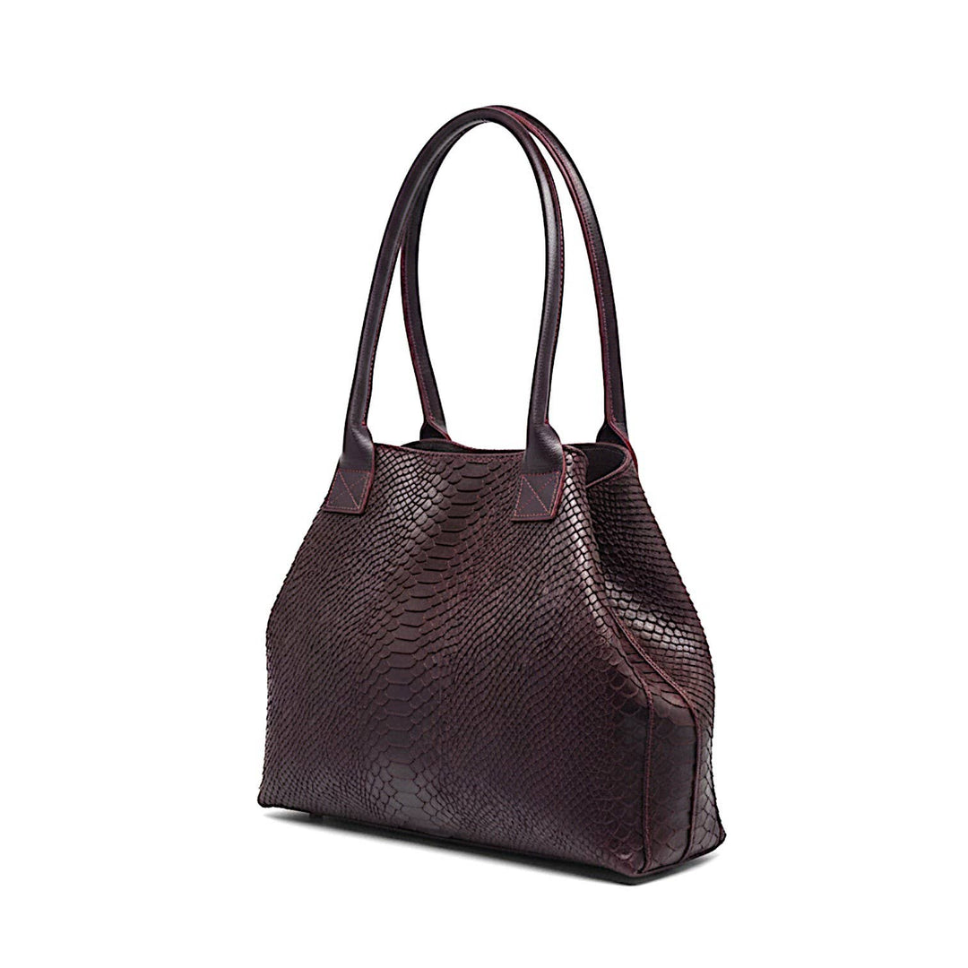 LOLA leather bag – Burgundy – Made in Italy