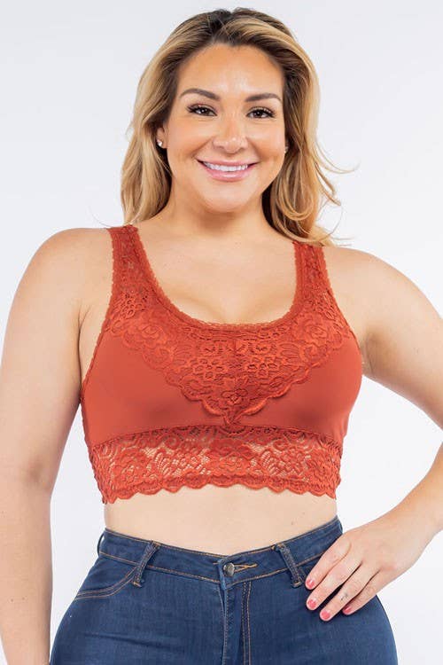 Plus Padded Lace Bralette