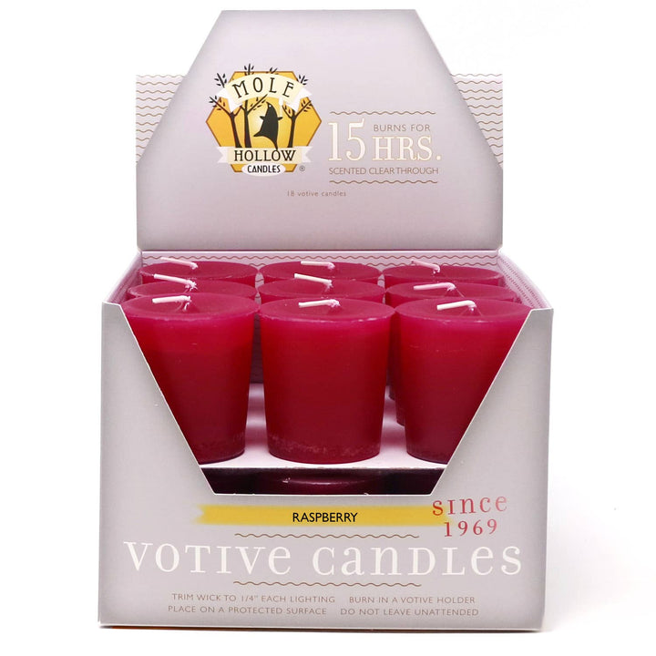 Raspberry Scented Votive Candles, Made in USA