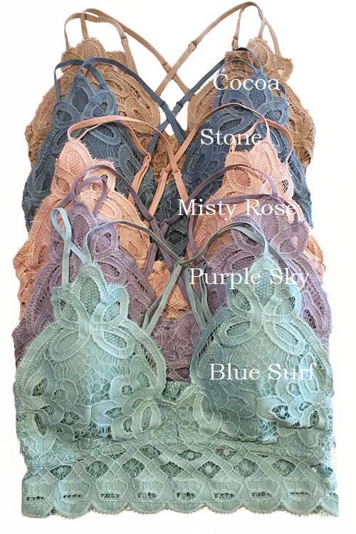 Plus Size Scalloped Lace Cami Bralette
