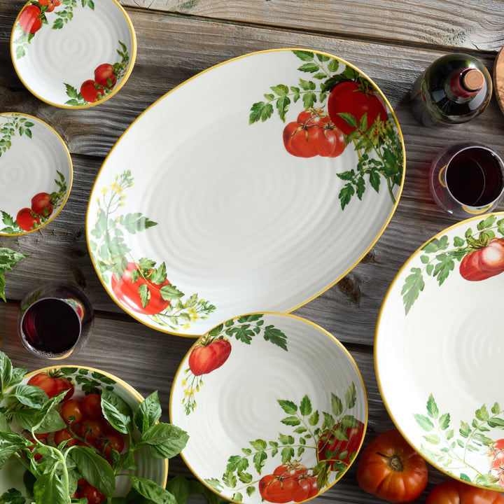 Pomodoro Oval Platter 16in x 11.5in