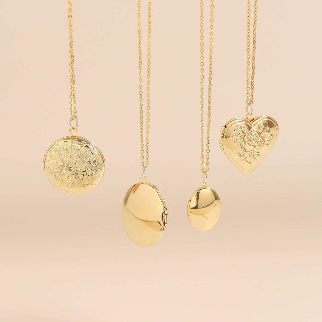 18K Gold PVD Stainless Steel Rose Heart Locket