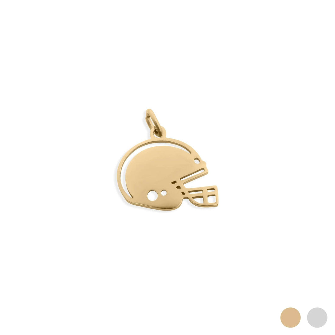18K Gold PVD Stainless Steel Helmet Charm