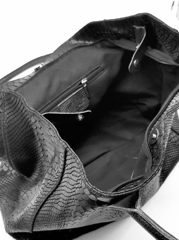 LOLA leather bag – Black – Made in Italy