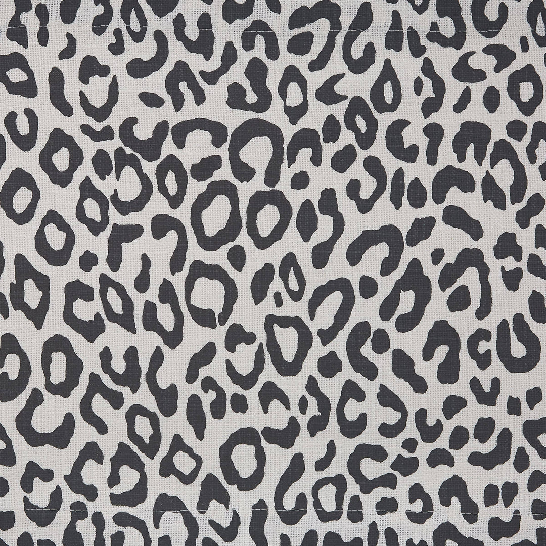Safari Leopard Printed Table Runner 72"L  - Black