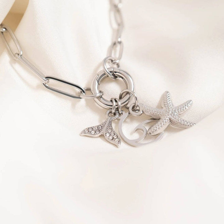18K Gold PVD Stainless Steel Mermaid Tail Charm
