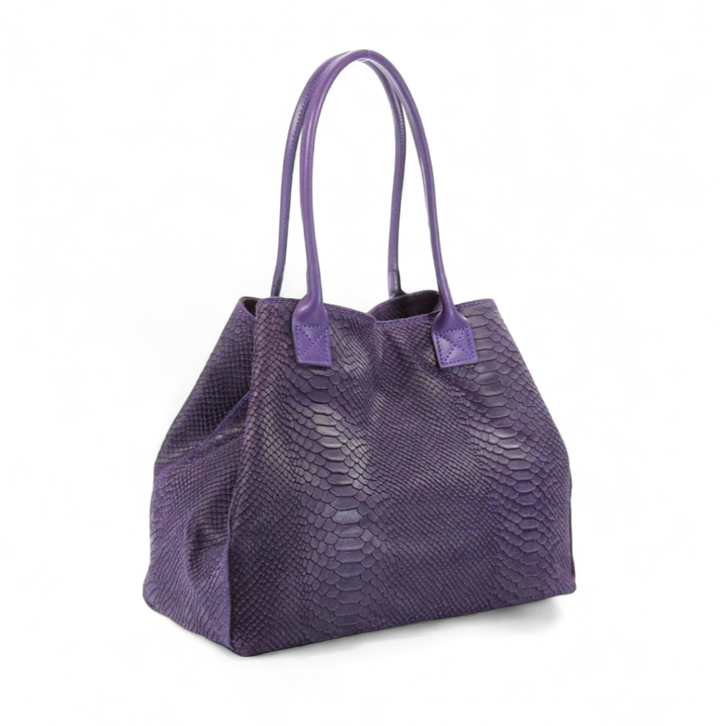 LOLA leather bag – Purple – Made in Italy