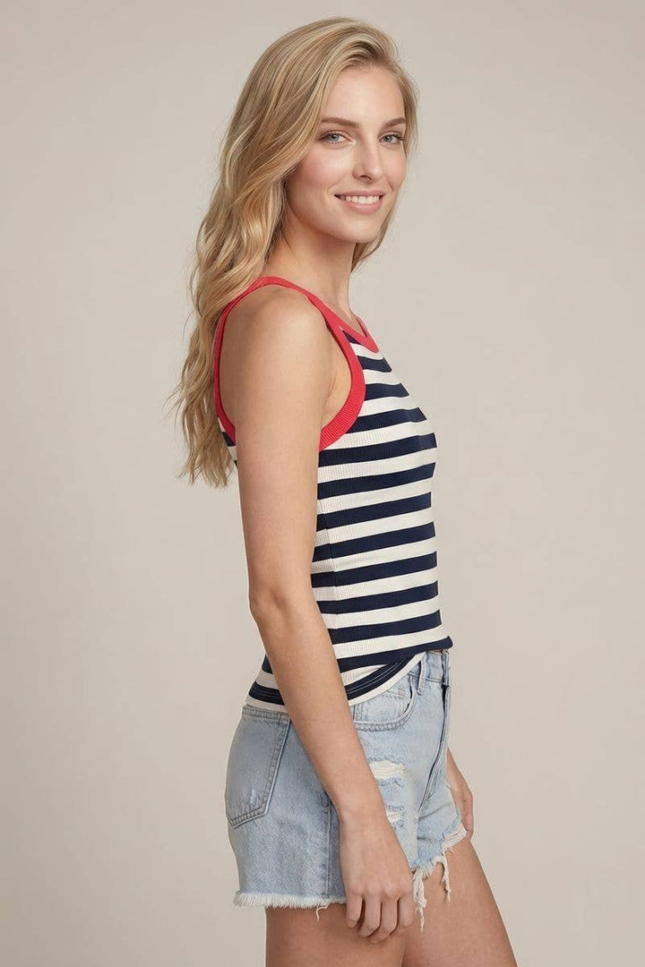 4TH OF JULY STRIPE TANK - 43418T
