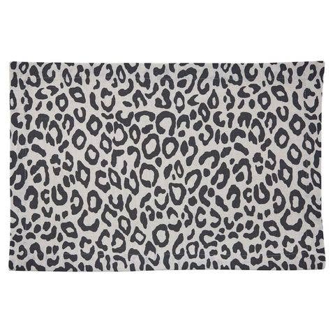 Safari Leopard Printed Placemat - Black