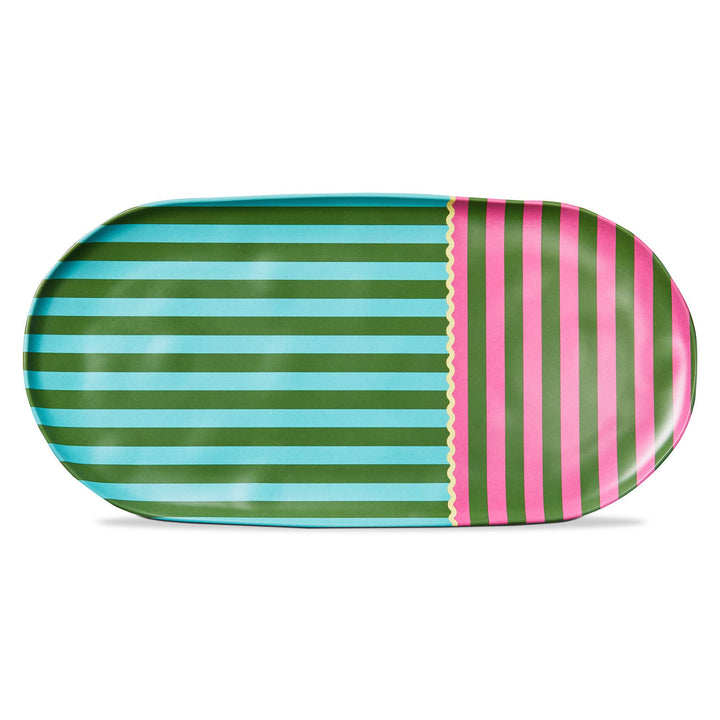Cabana Stripe Melamine Platter Multi Summer