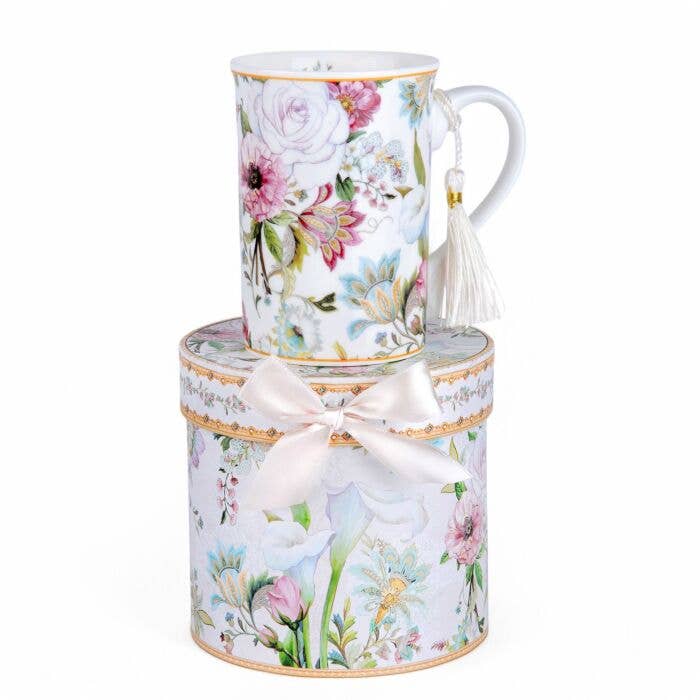 Dream Garden Porcelain Tea/Coffee Mug in Gift Box