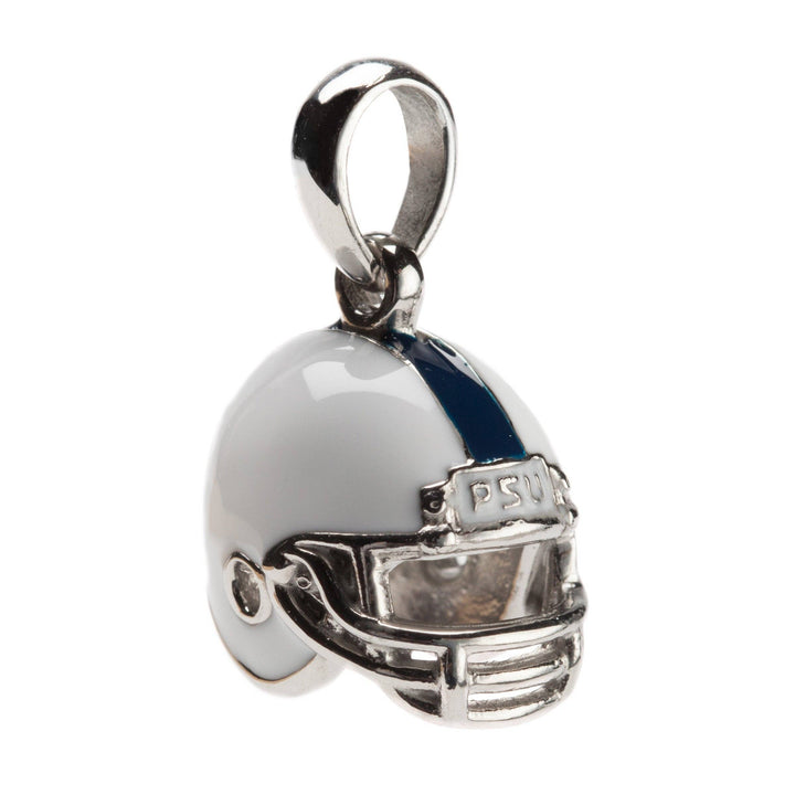 Penn State Helmet + Crystal Football Pendant Necklace