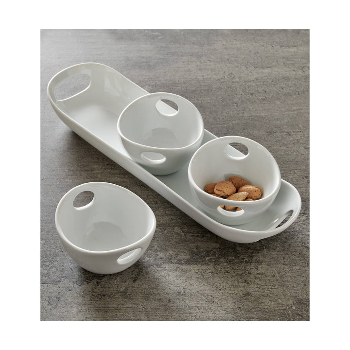 Whiteware Trio Serving Set Porcelain
