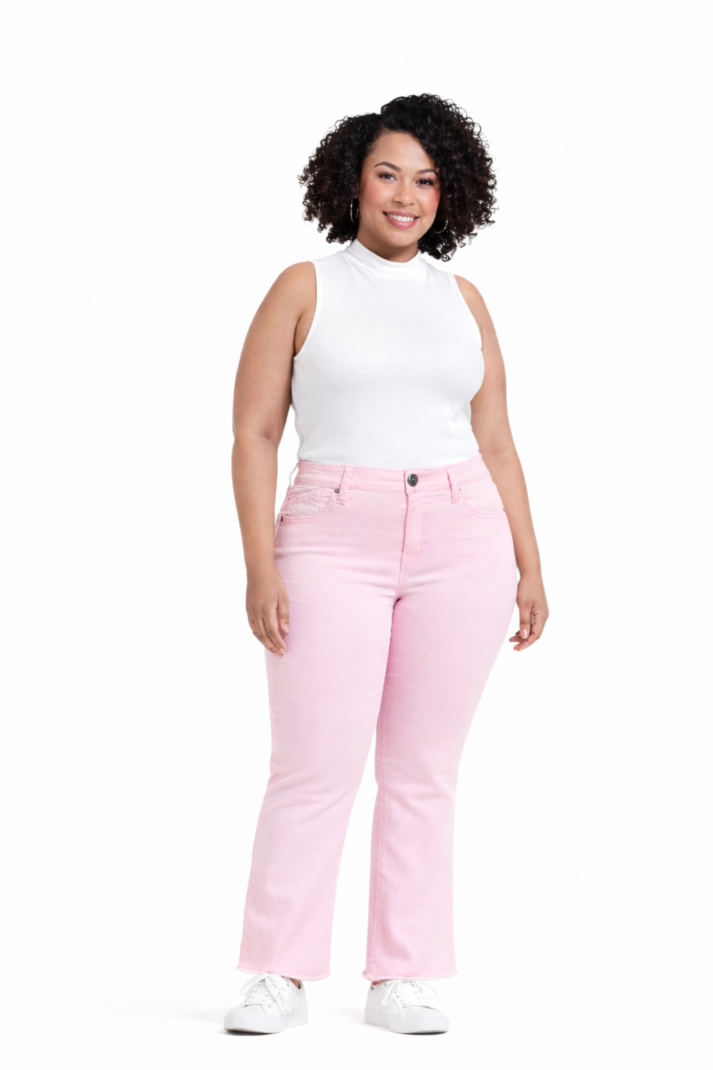 Plus-Size 27" Luxe Demi Boot Jean in Pink Blush