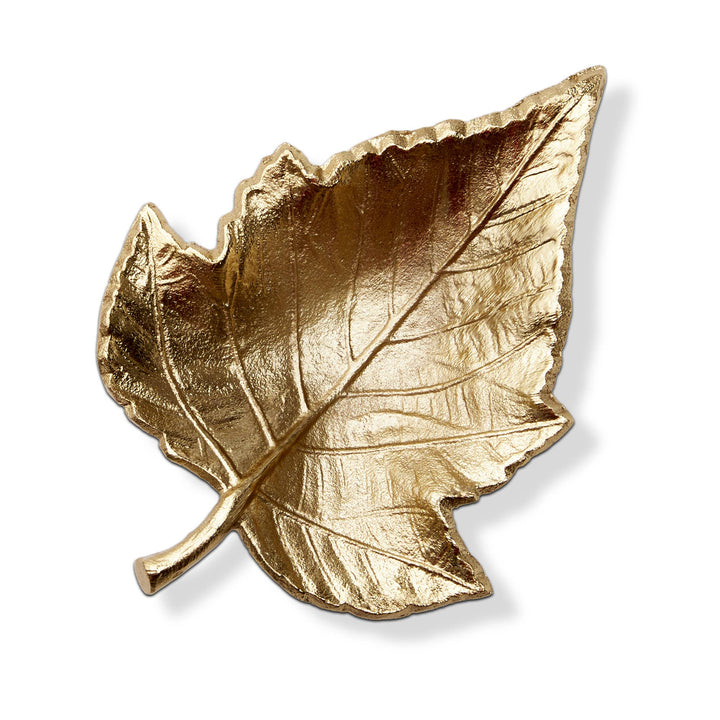 Maple Leaf Dish Antique Gold Aluminum Fall