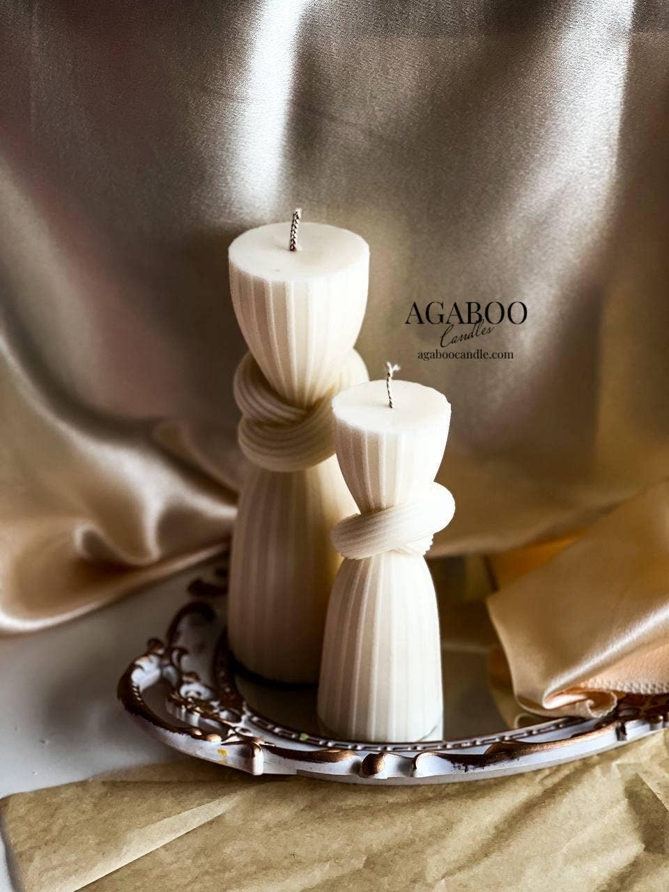 Cylindrical Knot Pillar Candle