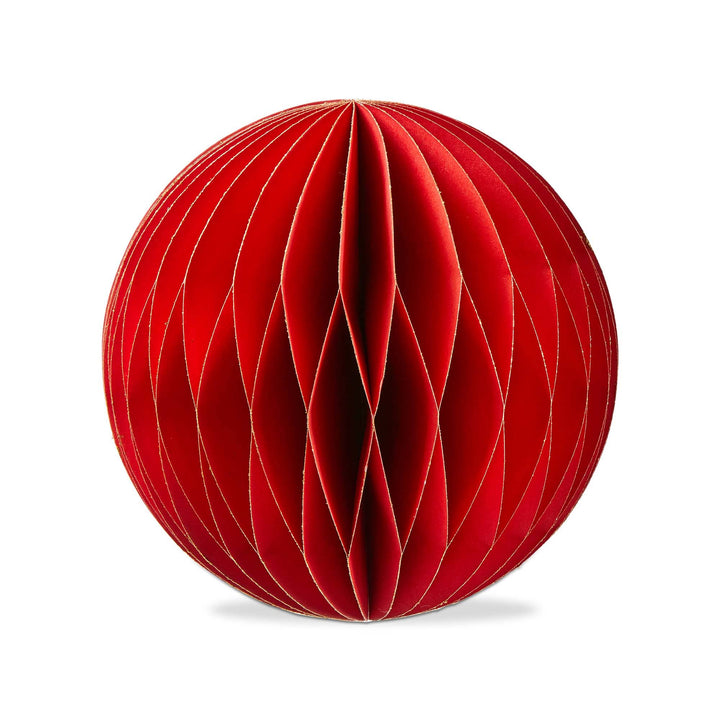 Glimmer Paper Ball Decor Large Red Paper Christmas