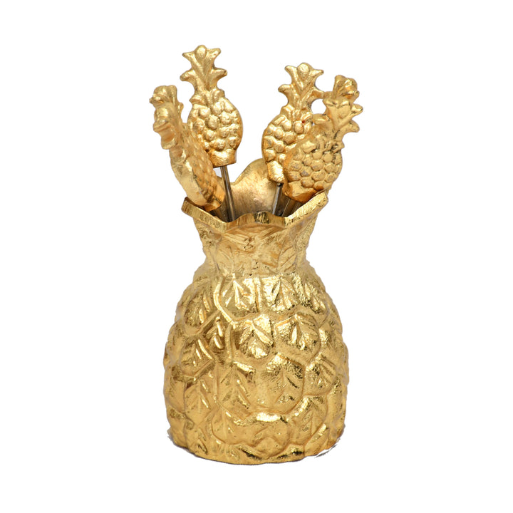 Alum Pineapple Picks Set of 6