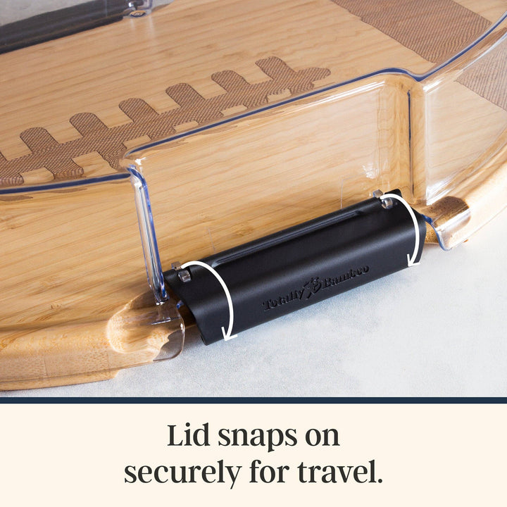 Flip, Serve &amp; Store™ Football Charcuterie Board with Lid