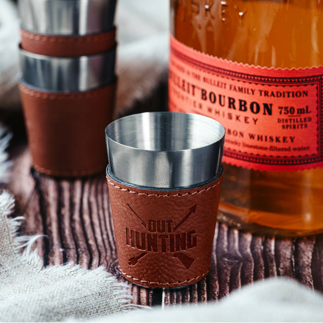 Out Hunting - Stainless Shot Glass with Sleeve