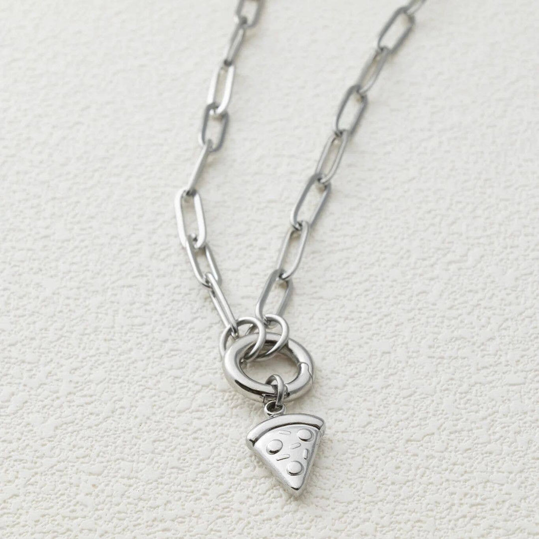 18K Gold PVD Stainless Steel Pizza Charm