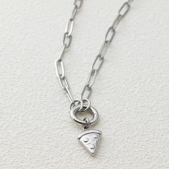 18K Gold PVD Stainless Steel Pizza Charm