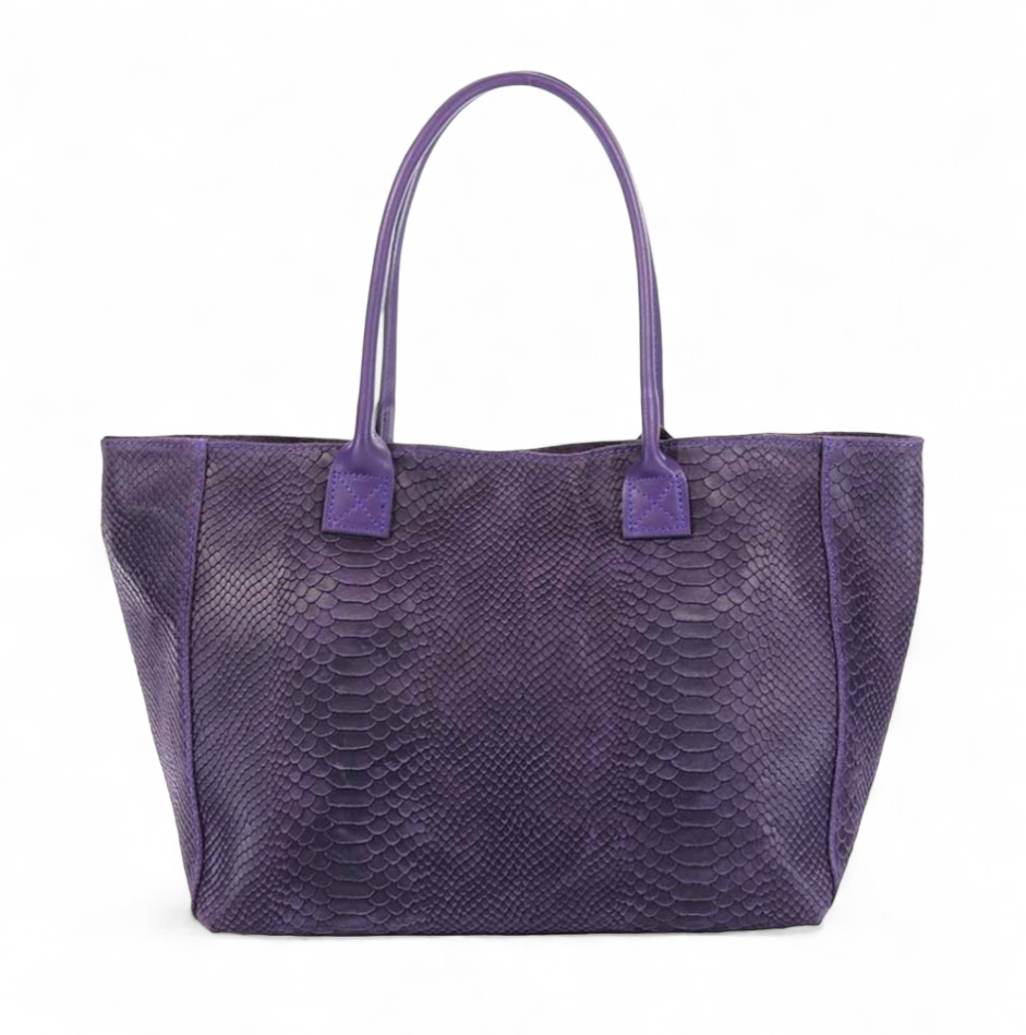 LOLA leather bag – Purple – Made in Italy