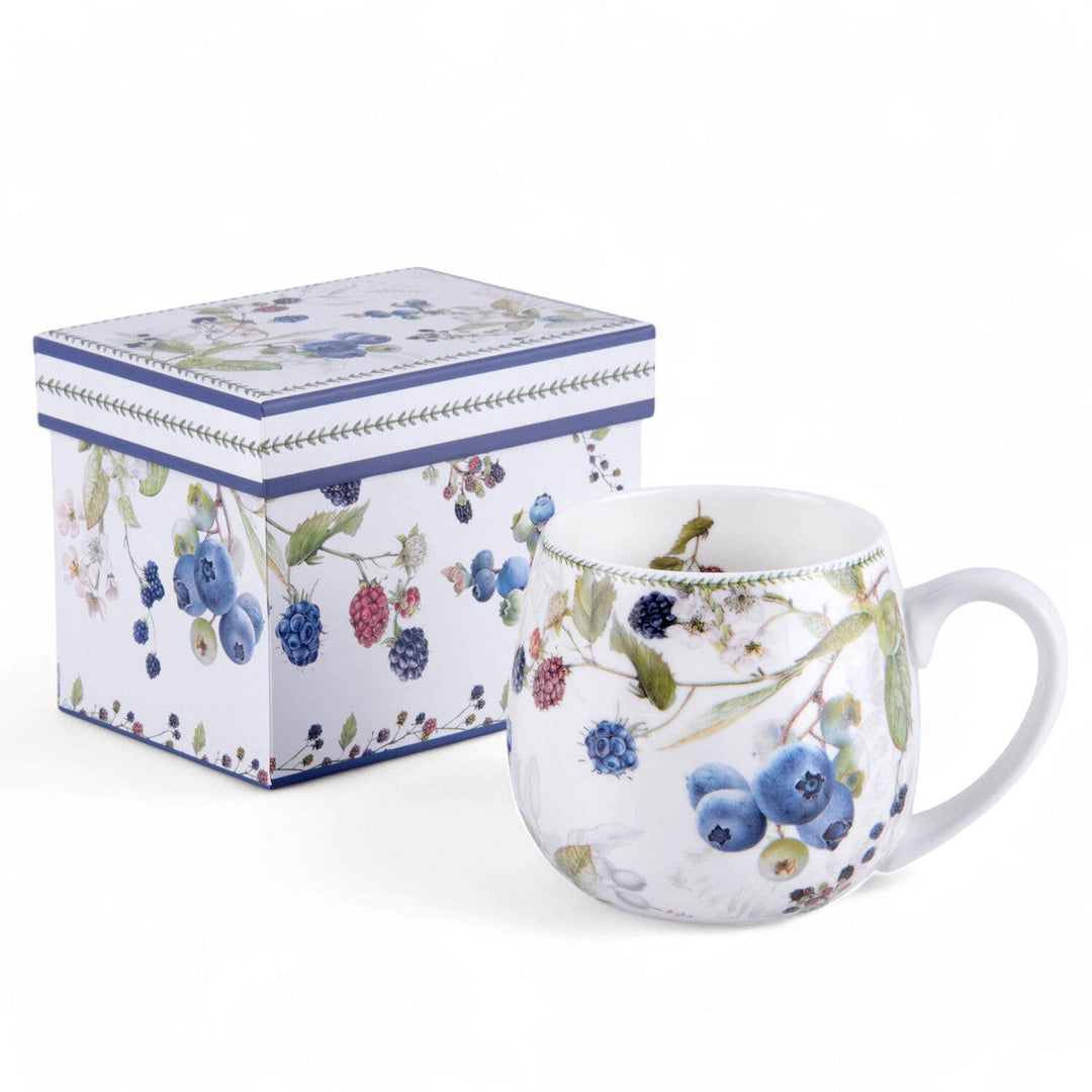 Wild Berries Porcelain Big Belly Mug in Gift Box