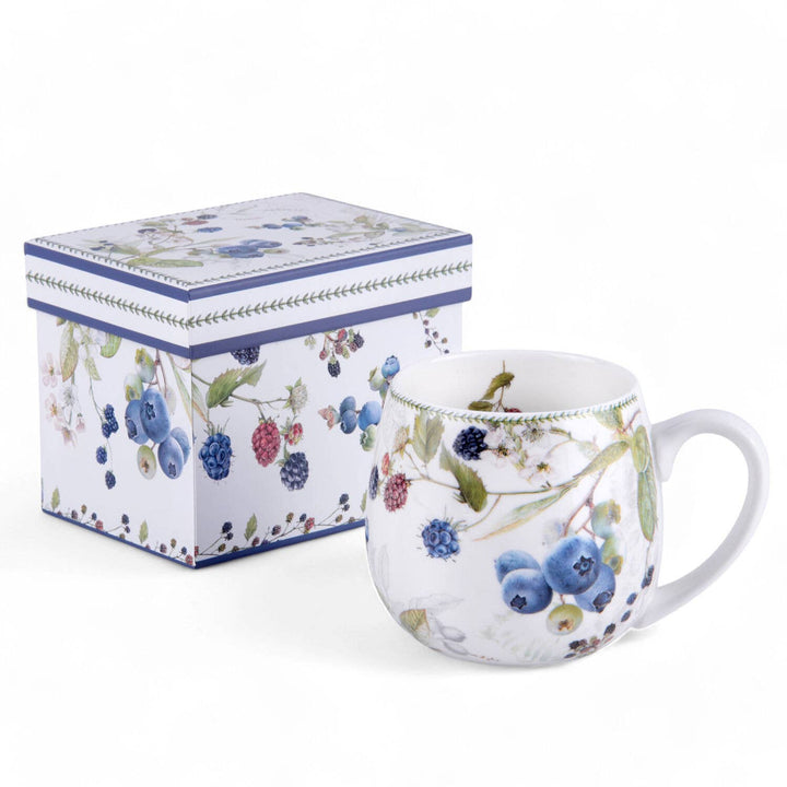 Wild Berries Porcelain Big Belly Mug in Gift Box