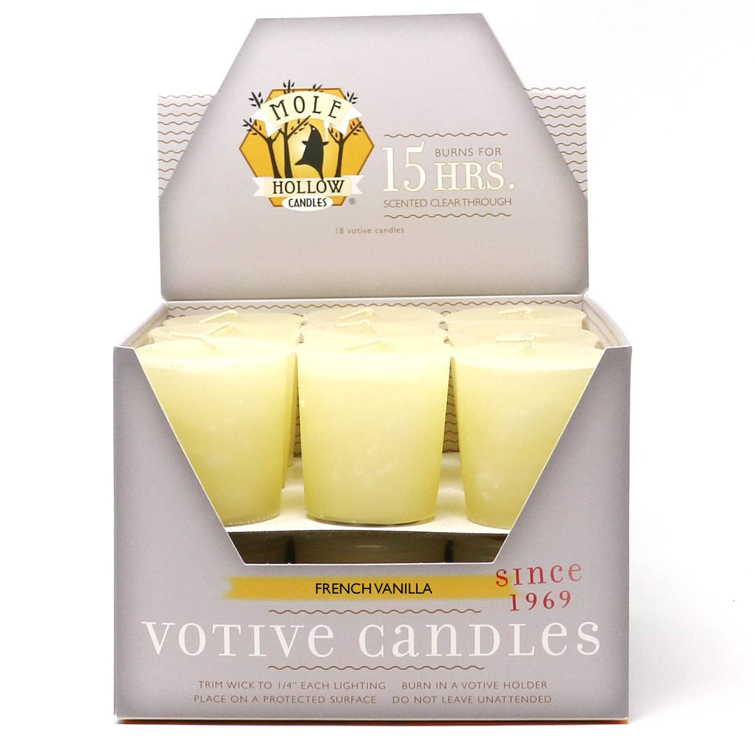 French Vanilla Scented Votive Candles, Made in USA