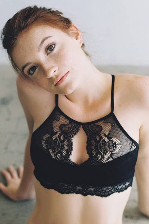 High-neck Lace Bralette