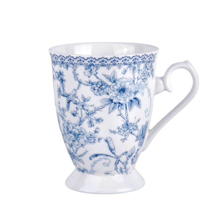 Blue Flowers Porcelain Tea/Coffee Mug in Gift Box Set of 2