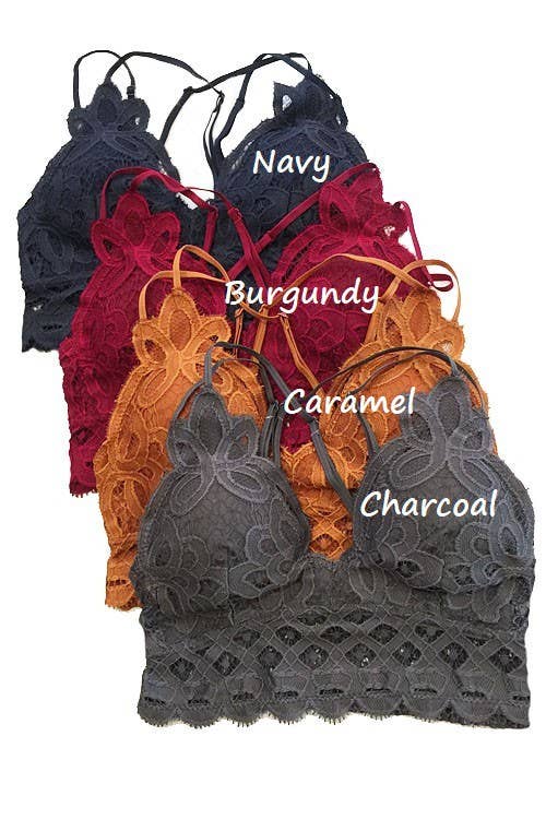 Plus Size Scalloped Lace Cami Bralette