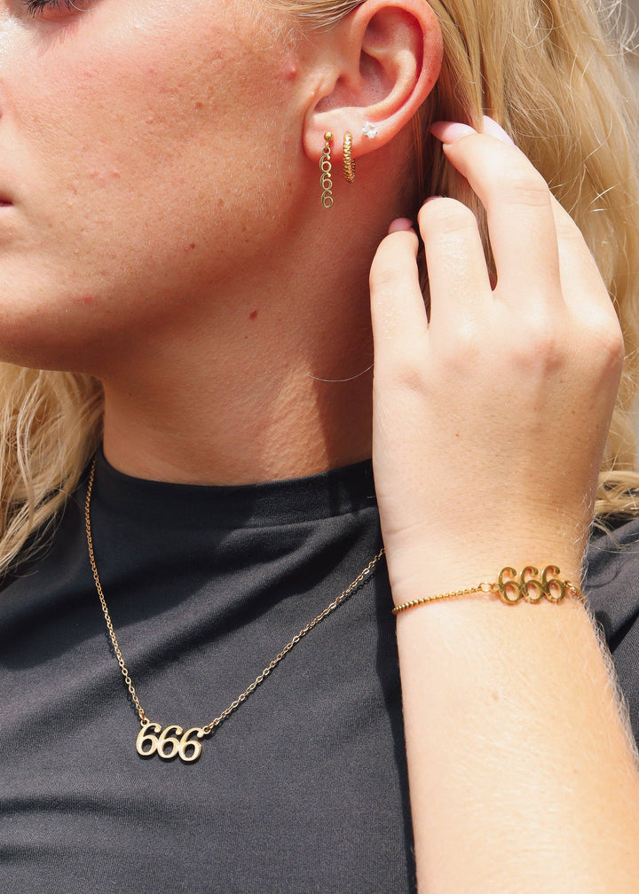 18K Gold PVD Stainless Steel Angel Number Necklace