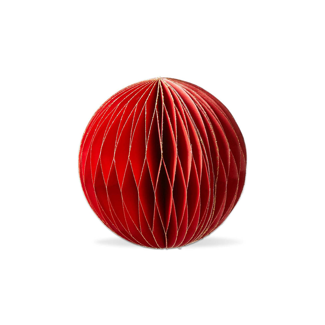 Glimmer Paper Ball Decor Small Red Paper Christmas