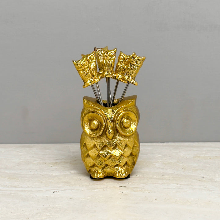 Alum Owl Picks Set of 6