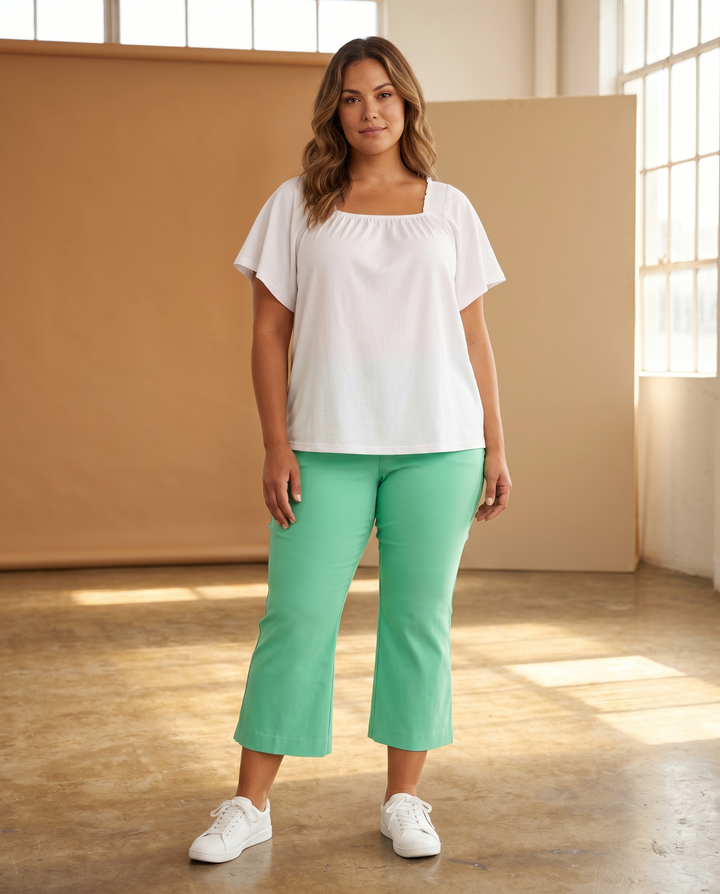 Pull On Millennium Cropped Flare Pant - Curvy