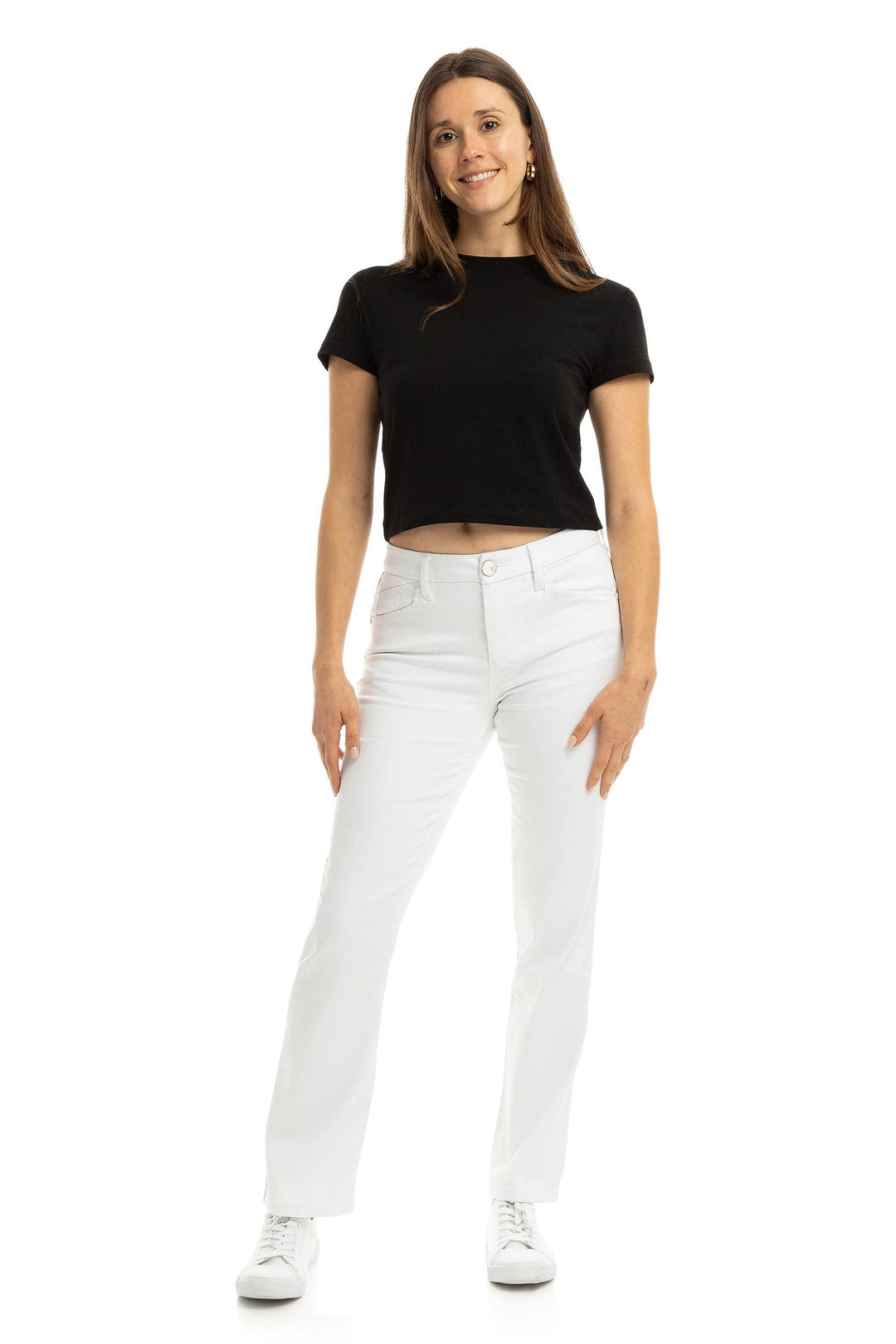 30” Better Butter Mid-Rise Slim Straight Jean in White