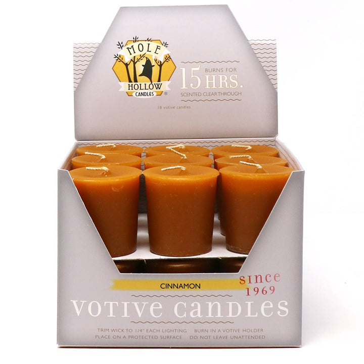 Cinnamon Scented Votive Candles, Made in USA, Cotton Wicks
