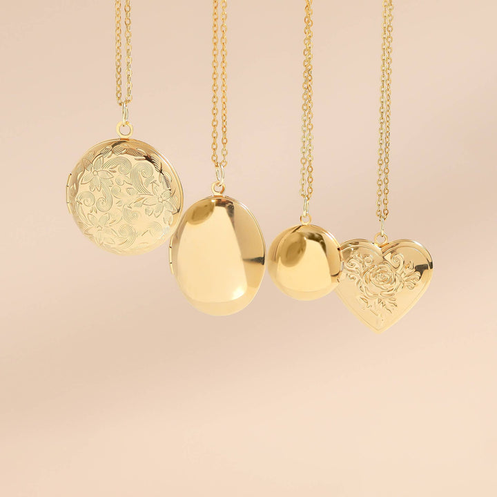 18K Gold PVD Stainless Steel Rose Heart Locket