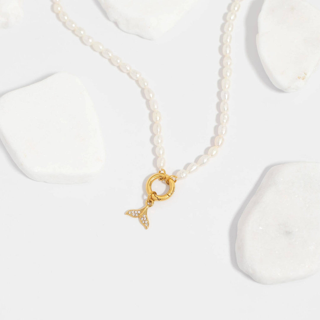18K Gold PVD Stainless Steel Mermaid Tail Charm